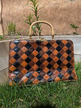 Rare Vintage Eros Snakeskin Purse 60s/70s